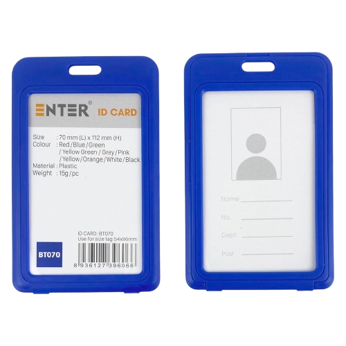 Bảng tên Enter BT070 54x86mm 2 mặt đứng x.dương-SM