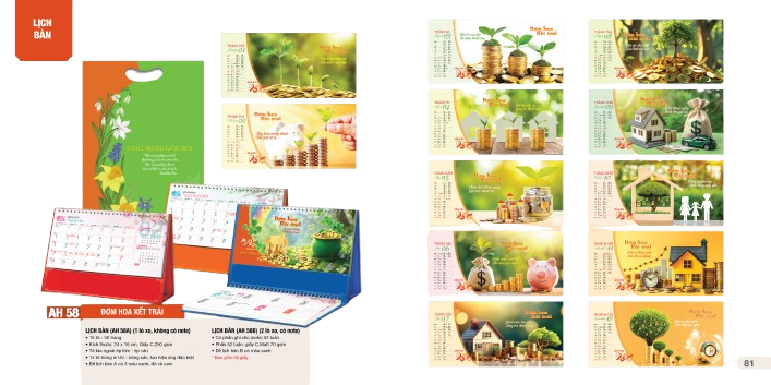 Lịch bàn chữ A 2026-AH