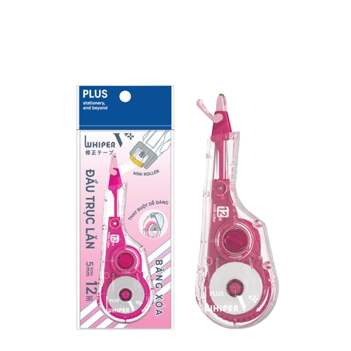 Xóa kéo Plus 100-V052 hồng (đầu trục lăn)-HV