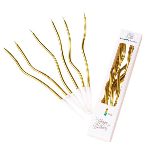 Nến xoắn nhũ dài 6c-ĐA