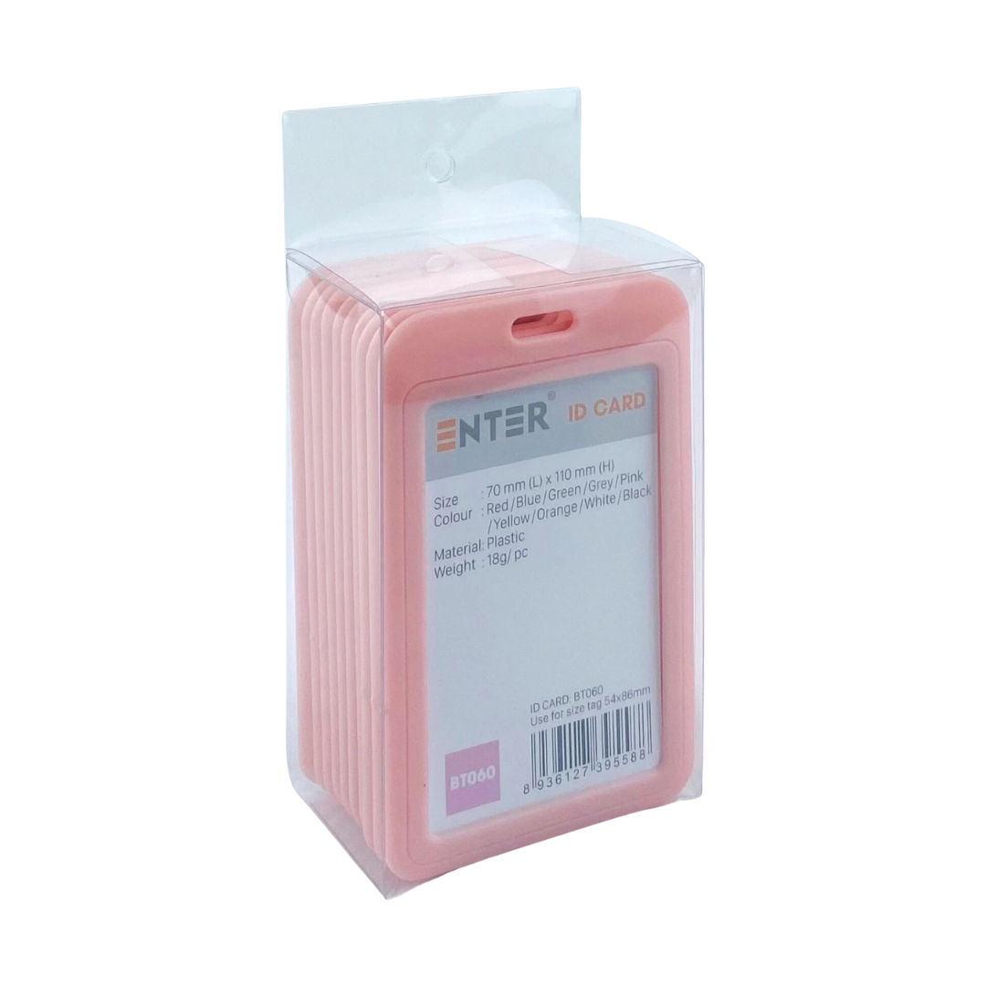 Bảng tên Enter BT060 5.4x8.6cm 1 mặt đứng hồng-SM