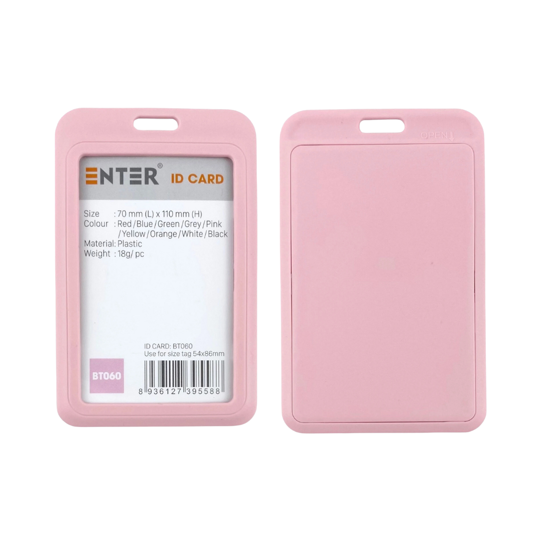 Bảng tên Enter BT060 5.4x8.6cm 1 mặt đứng hồng-SM