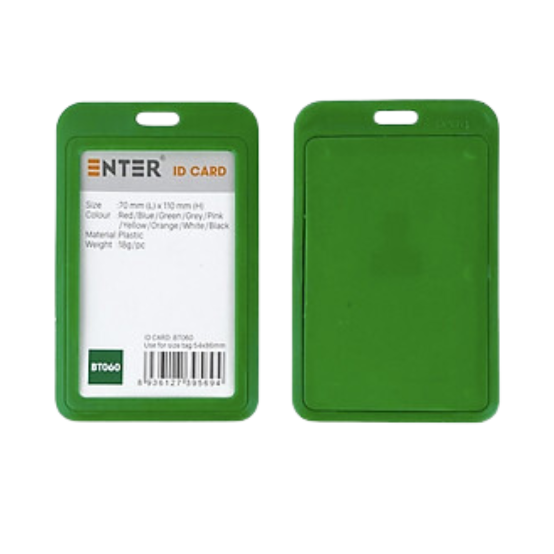 Bảng tên Enter BT060 5.4x8.6cm 1 mặt đứng x.lá đậm-SM