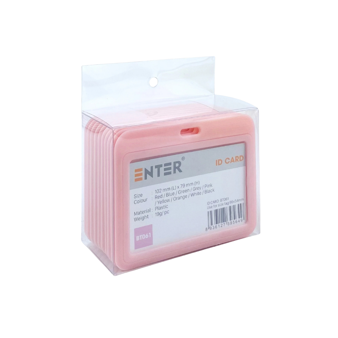 Bảng tên Enter BT061 5.4x8.6cm 1 mặt ngang hồng-SM