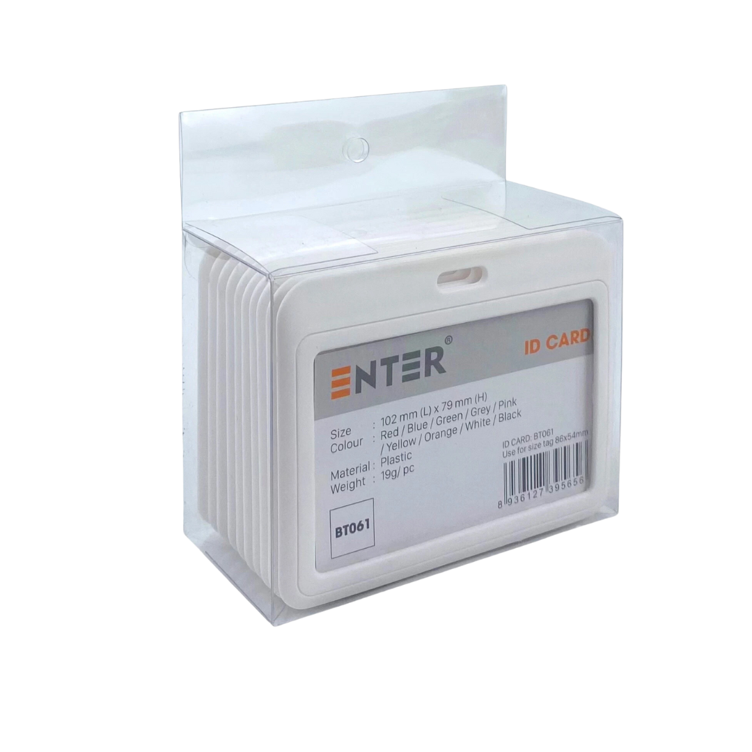 Bảng tên Enter BT061 5.4x8.6cm 1 mặt ngang trắng-SM