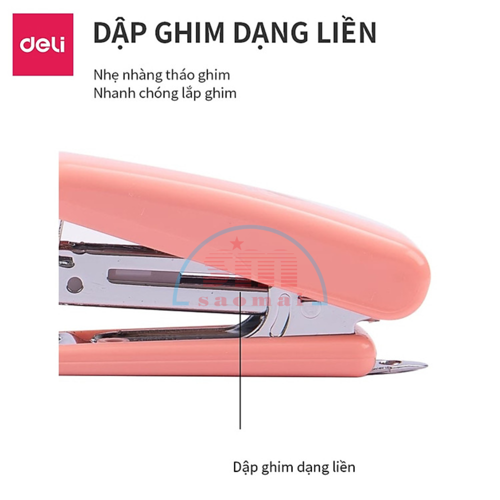 Dập Ghim/Kim Bấm 10 Mini Deli 0222 - Màu Xanh