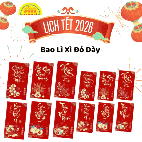 Bao lì xì đỏ dày 6974/6976-HQ