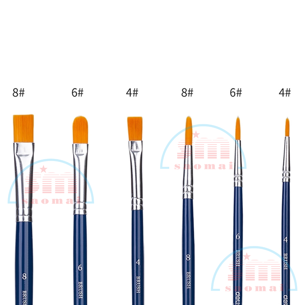 Bộ Cọ Vẽ Chuyên Nghiệp Deli 73885 (6c)-LA - Dùng Cho Màu Nước/Bột/Sơn Acrylic