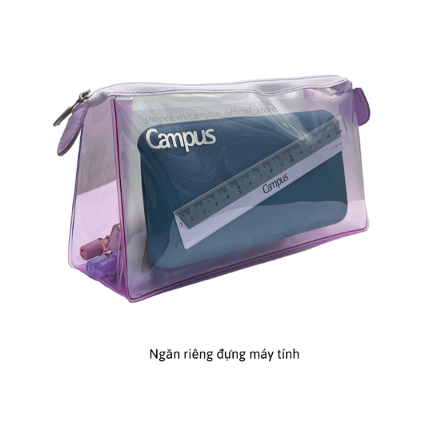 Bóp viết Campus trong suốt PCS-KUS-LA tím-208