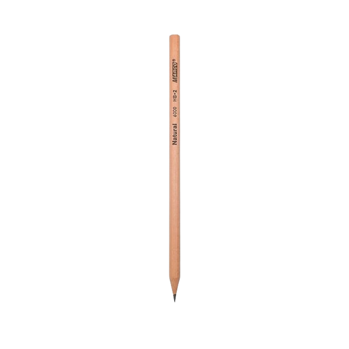 Bút chì Marco 2B 6000 gỗ mộc thiên nhiên-TTA