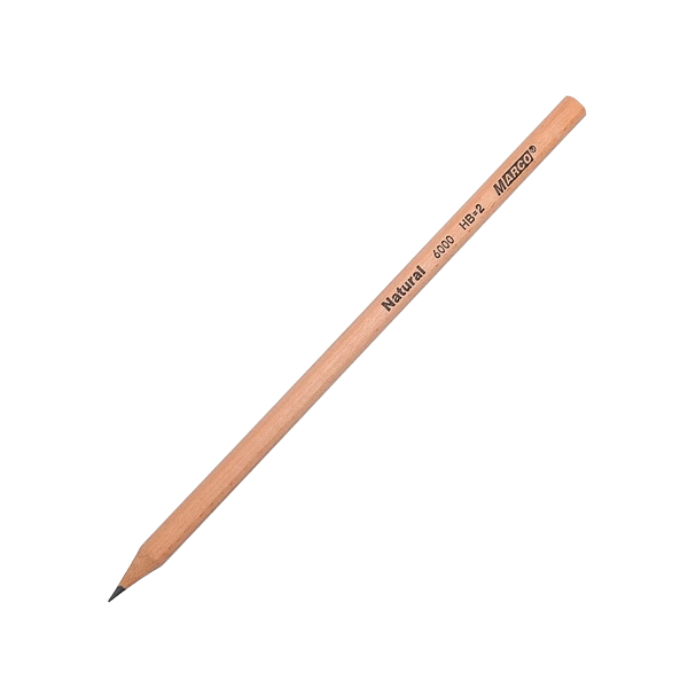 Bút chì Marco 2B 6000 gỗ mộc thiên nhiên-TTA