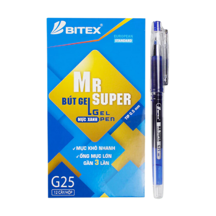 Bút nước Bitex Mr Super G25 xanh-BT