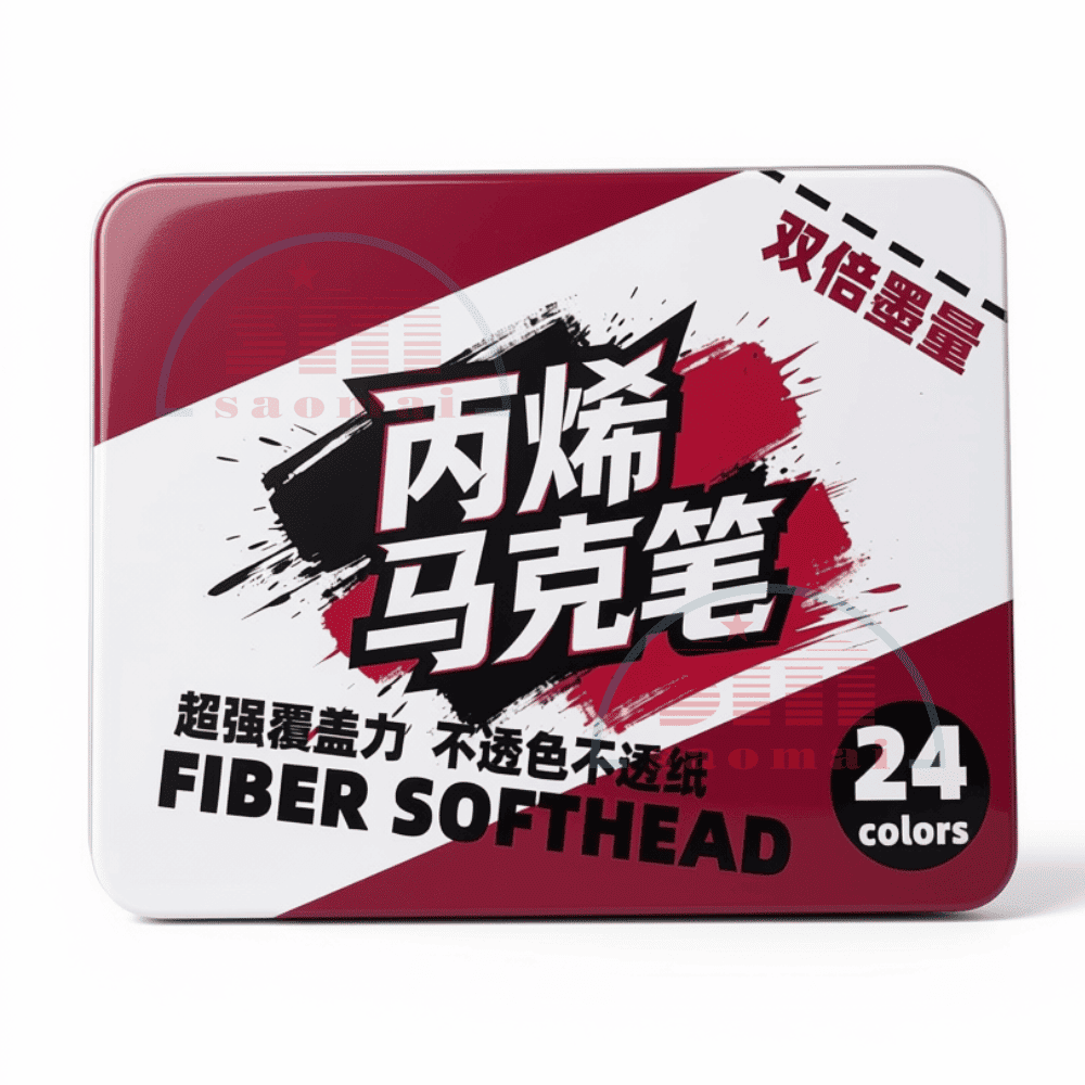 Bút lông Acrylic đầu cọ mềm 24 màu-GA
