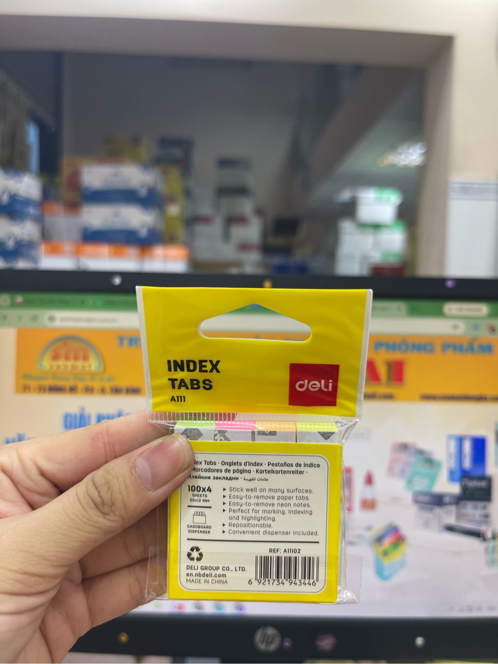 Notes 2x2 Deli A11102 4 cột màu