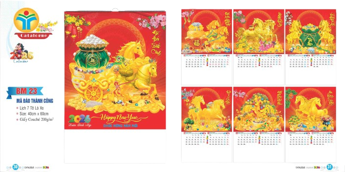 Lịch lò xo 7 tờ 2026-TT