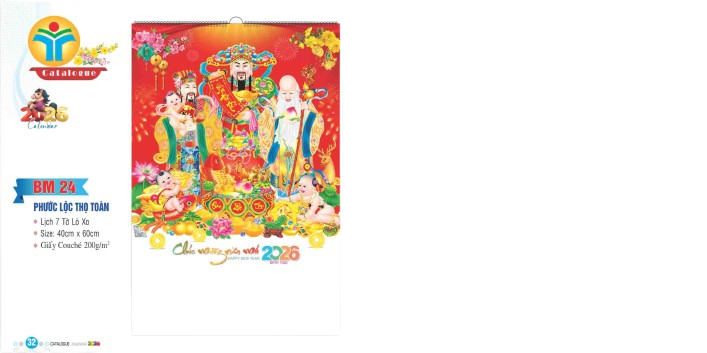 Lịch lò xo 7 tờ 2026-TT