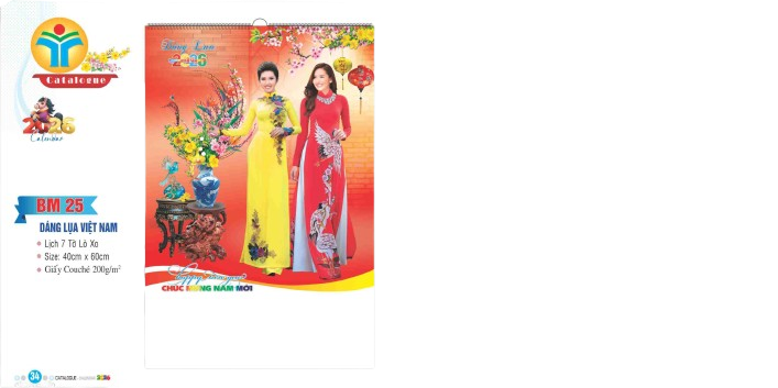 Lịch lò xo 7 tờ 2026-TT
