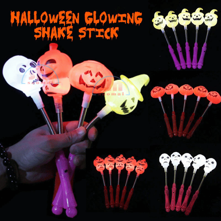 Đồ trang trí Halloween-Cây đèn có lò xo-TL