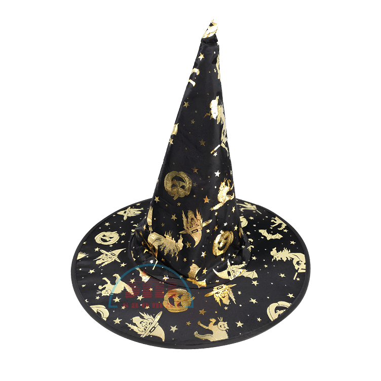 Đồ trang trí Halloween-Nón phù thủy 2 lớp lớn-TL