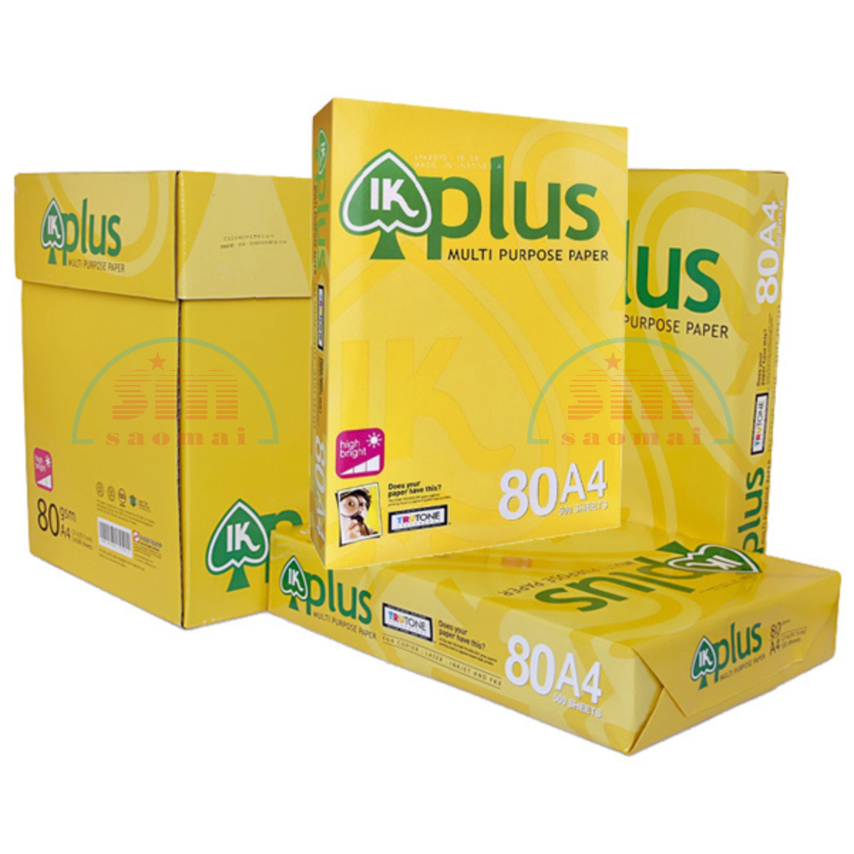 Giấy A4 80gsm IK-Plus vàng