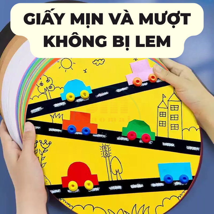 Giấy bìa tròn trung 25x25cm 200g (màu)-TL