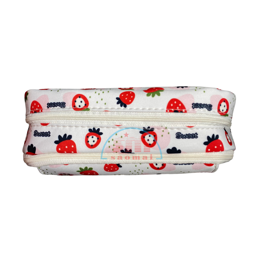 Hộp Bút/Bóp Viết Ngang nhiều ngăn cỡ lớn Dâu Tây MG-8605-TM
