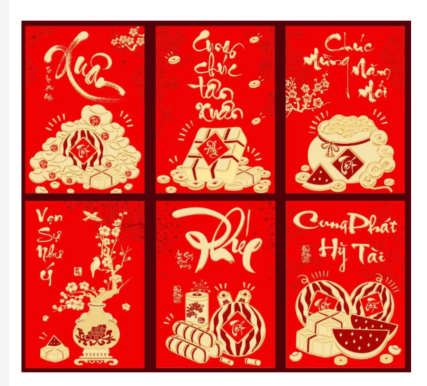 Lì xì ngắn 8624/8648/8663/8641(6C)KTN