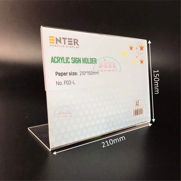 Kệ 1 giấy mica 21x15 A5 ngang F02-SM