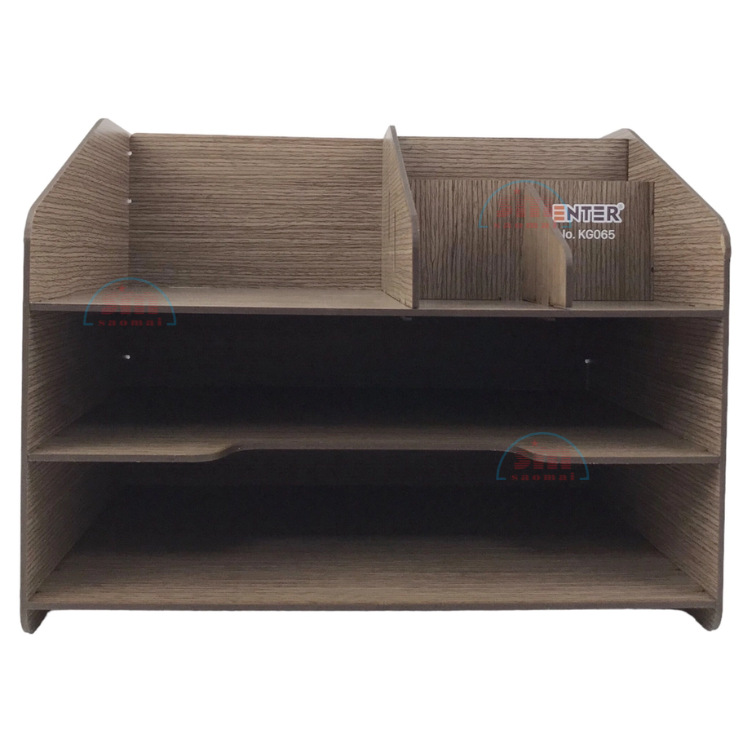 Kệ hồ sơ gỗ Enter KG065 lắp ráp nâu/đen/vàng-SM