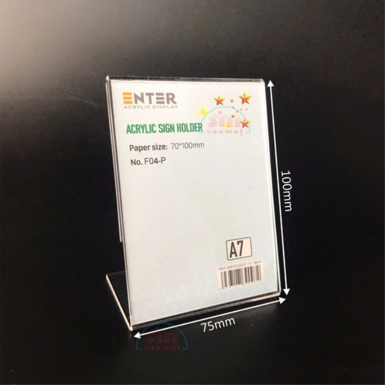 Kệ mica 1 giấy đứng A7 F04-SM