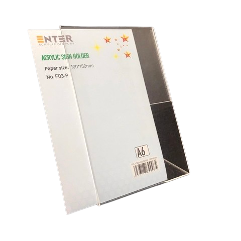 Kệ mica 1 mặt  Enter đứng A6 F03-SM