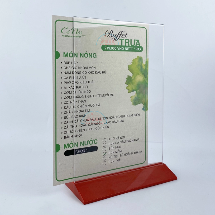 Kệ mica 2 mặt A4 đứng đế màu E23-SM