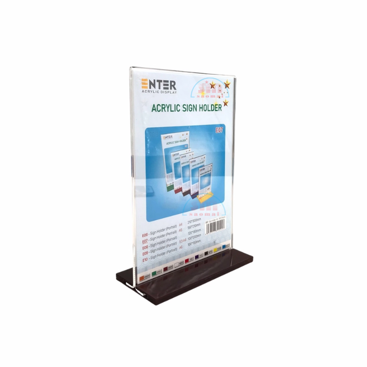 Kệ mica 2 mặt A5 đứng đế lùa E07-SM