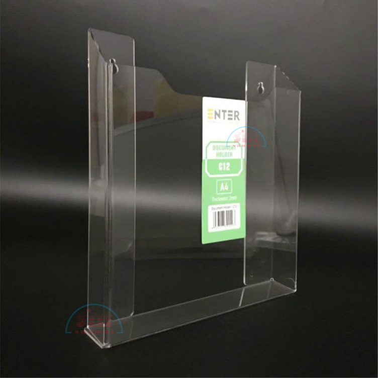 Kệ mica nhiều giấy treo tường Enter C12 21X30X30cm  đứng hông 25mm-SM