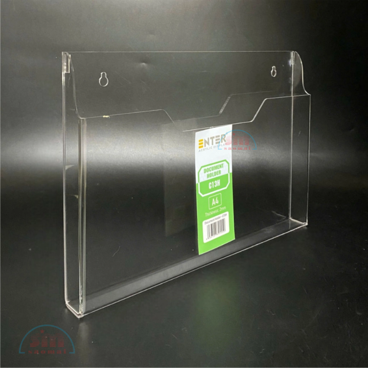 Kệ mica nhiều giấy treo tường mica C13H 30cmx21cm-SM