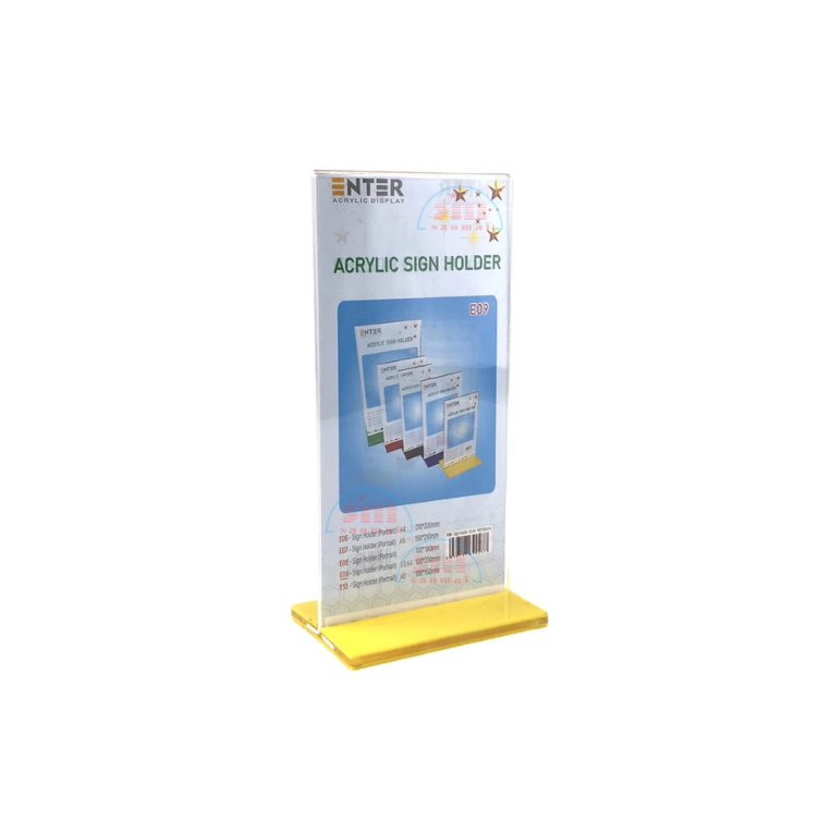 Kệ thực đơn nhỏ 1/3 A4 đế lùa E09-SM