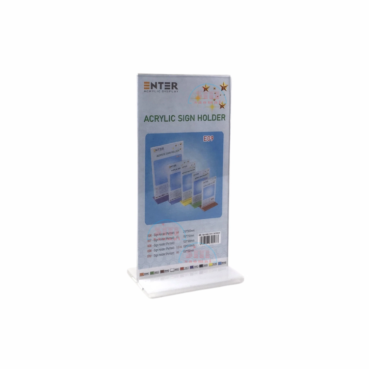 Kệ thực đơn nhỏ 1/3 A4 đế lùa E09-SM