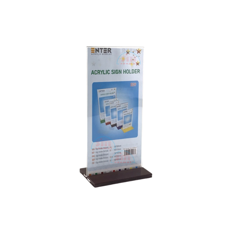 Kệ thực đơn nhỏ 1/3 A4 đế lùa E09-SM