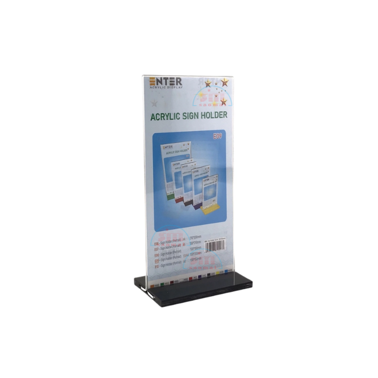Kệ thực đơn nhỏ 1/3 A4 đế lùa E09-SM
