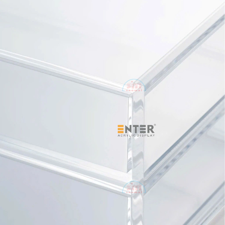 Kệ trưng bày mica Enter TB702 175x130x95mm 2 ngăn cửa kéo, hộc kéo, hộp trang sức-SM