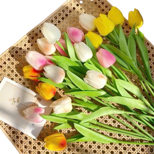 Cành hoa tulip búp/hoa tulip nở-DS