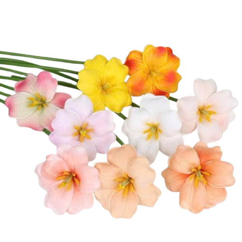 Cành hoa tulip búp/hoa tulip nở-DS