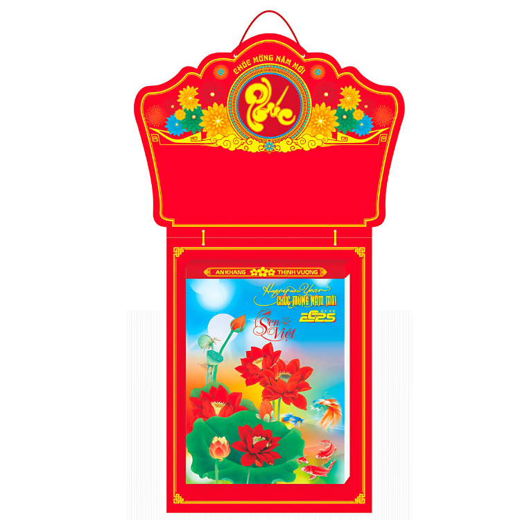 Lịch Bloc cực đại Sen Việt kích thước 25x35cm năm 2025 - 24TĐ15