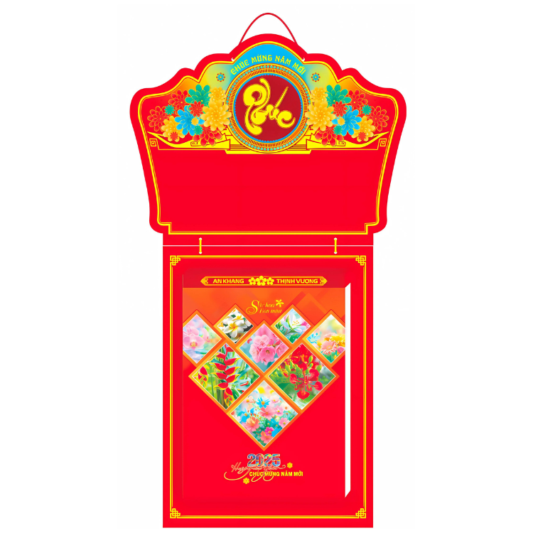 Lịch Bloc siêu đại Sắc Hoa Bốn Mùa kích thước 20x30cm năm 2025 - 24TĐ23