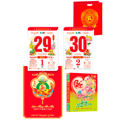 Lịch bloc siêu đại trọn bộ năm 2025 kích thước 20X30cm - HT9