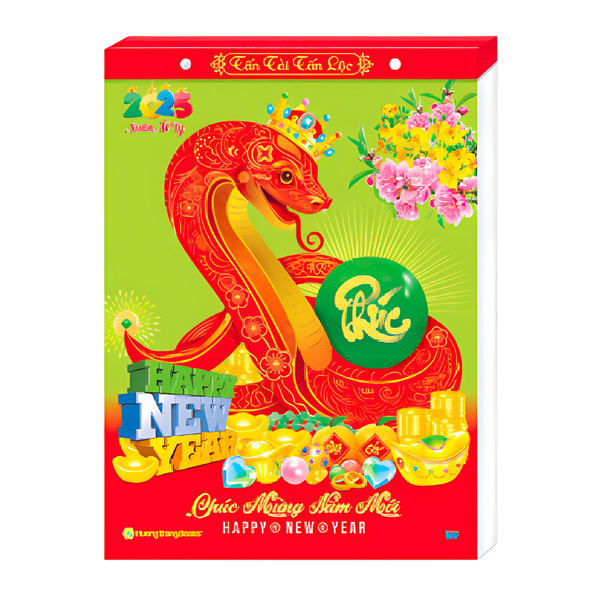Lịch bloc đại đặc biệt màng co kích thước 17x24cm năm 2025 - HT14