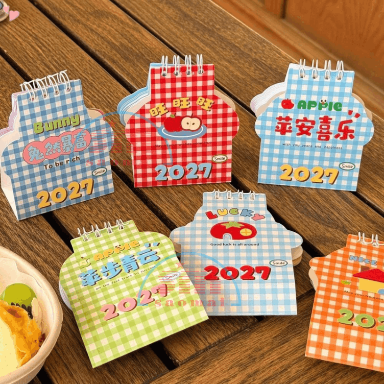 Lịch bàn mini 2027 hình thú Slime/vuông-Or