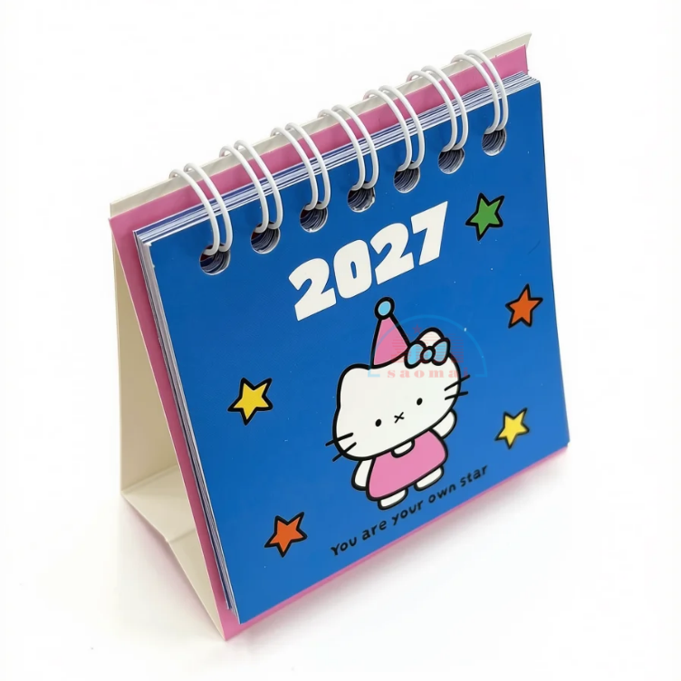 Lịch bàn mini 2027 hình thú Slime/vuông-Or