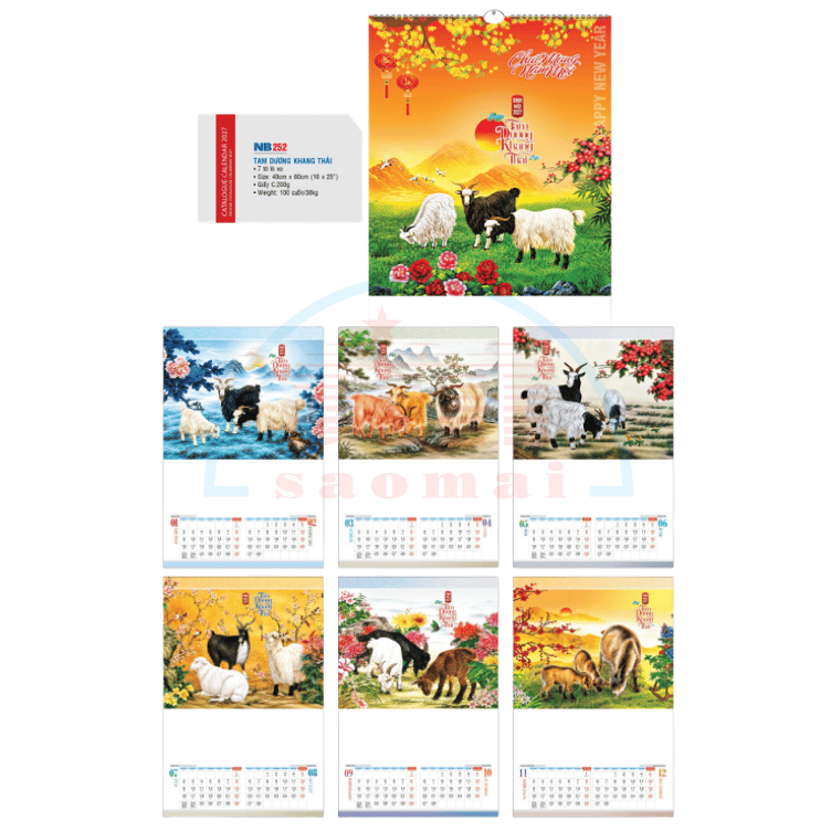 Lịch lò xo 7 tờ 2027-NB