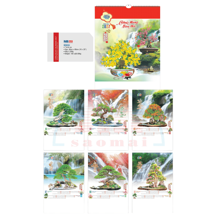 Lịch lò xo 7 tờ 2027-NB